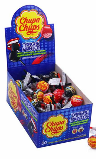 จูปาจุ๊ปส์ อมยิ้มทังเพ้นท์เทอร์ 9.5 กรัม (กล่อง 50 ชิ้น)